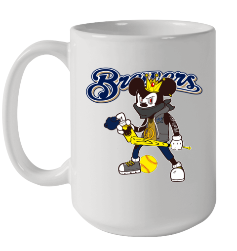 Milwaukee Brewers MLB Baseball Mickey Peace Sign Sports Ceramic Mug 15oz