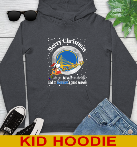 Golden State Warriors Merry Christmas To All And To Warriors A Good Season NBA Basketball Sports Youth Hoodie 9