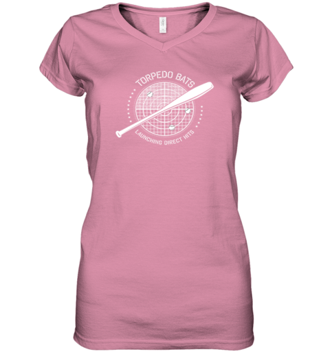 Torpedo Bats Premium Women's V-Neck T-Shirt s6t6 torpedo bats premium women v neck t shirt 39 front azalea