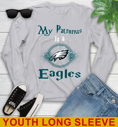 NFL Football Harry Potter My Patronus Is A Philadelphia Eagles Youth Long Sleeve 5