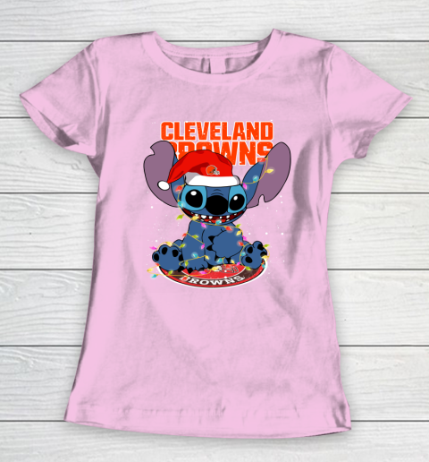 Cleveland Browns NFL Football noel stitch Christmas Women's T-Shirt 6