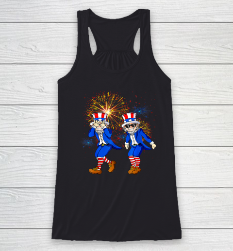 Uncle Sam Griddy Dance Funny 4th Of July Independence Day Racerback Tank