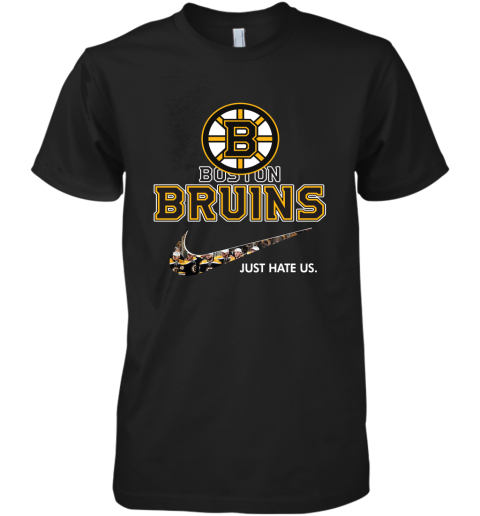 NHL Team Boston Bruins x Nike Just Hate Us Hockey Premium Men's T-Shirt