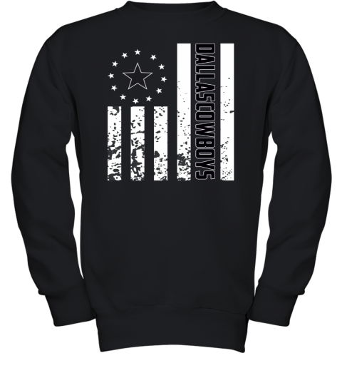 NFL Dallas Cowboys American Flag Youth Sweatshirt - Rookbrand