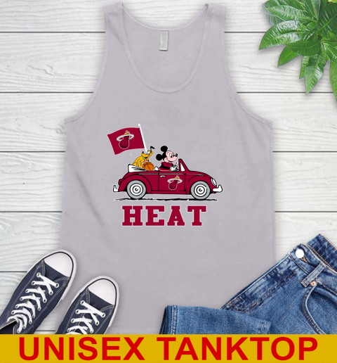 NBA Basketball Miami Heat Pluto Mickey Driving Disney Shirt Tank Top 4