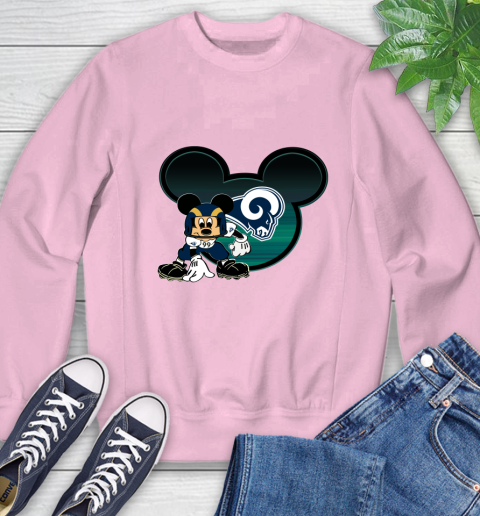 NFL Los Angeles Rams Mickey Mouse Disney Football T Shirt Sweatshirt 9