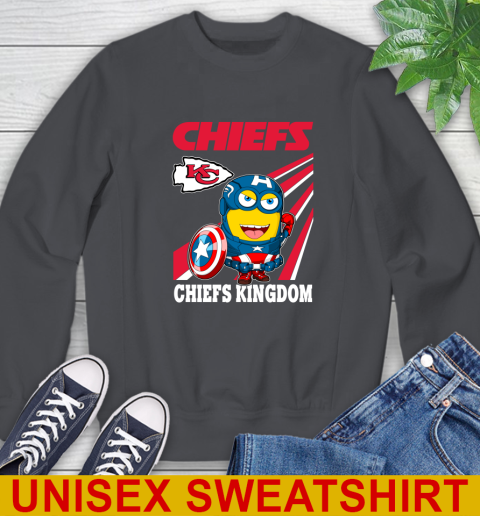 NFL Football Kansas City Chiefs Captain America Marvel Avengers Minion Shirt Sweatshirt 7