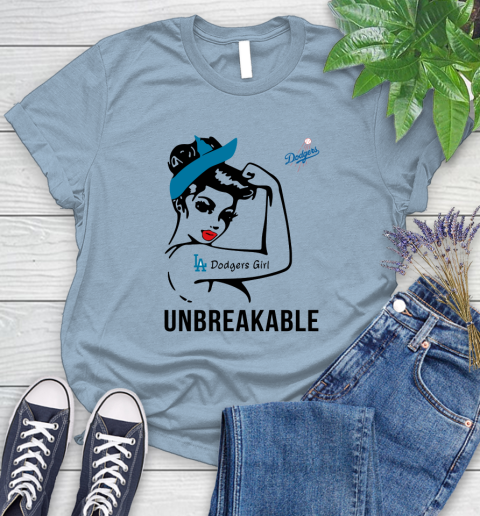MLB Los Angeles Dodgers Girl Unbreakable Baseball Sports Women's T-Shirt 6