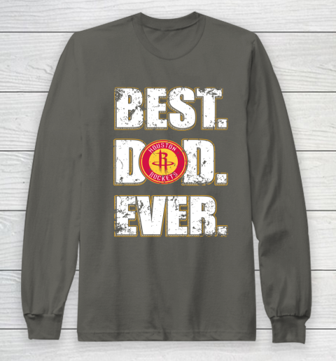 NBA Houston Rockets Basketball Best Dad Ever Family Shirt Long Sleeve T-Shirt 5