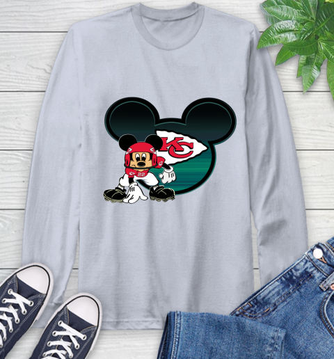 NFL Kansas City Chiefs Mickey Mouse Disney Football T Shirt Long Sleeve T-Shirt 6