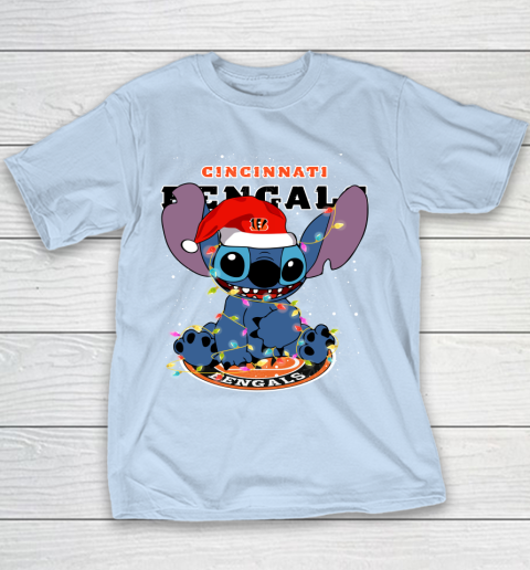 Cincinnati Bengals NFL Football noel stitch Christmas Youth T-Shirt 4