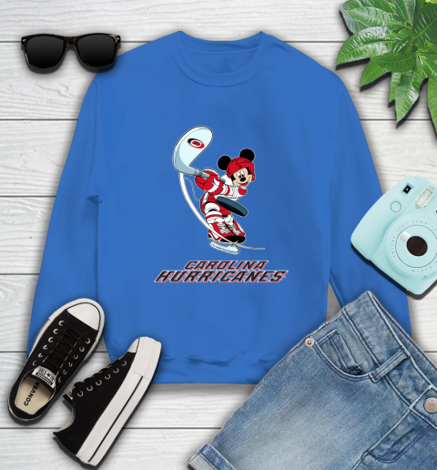 NHL Hockey Carolina Hurricanes Cheerful Mickey Mouse Shirt Sweatshirt 9