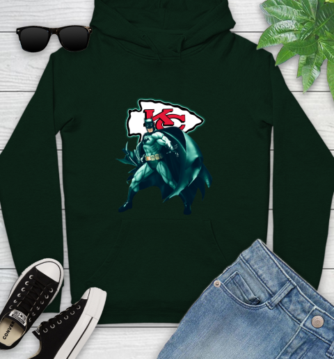 NFL Batman Football Sports Kansas City Chiefs Youth Hoodie 13