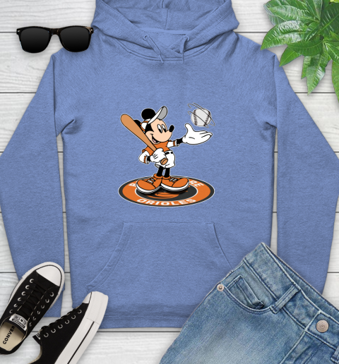 MLB Baseball Baltimore Orioles Cheerful Mickey Disney Shirt Youth Hoodie 11