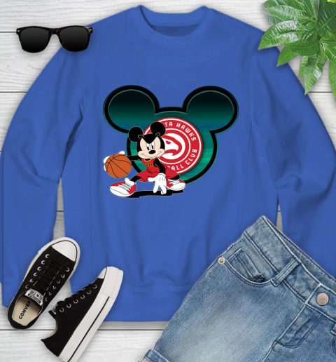 NBA Atlanta Hawks Mickey Mouse Disney Basketball Youth Sweatshirt 8