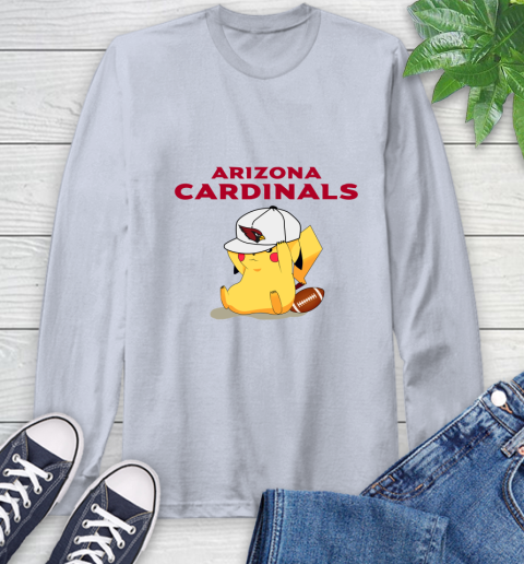 NFL Pikachu Football Sports Arizona Cardinals Long Sleeve T-Shirt 6