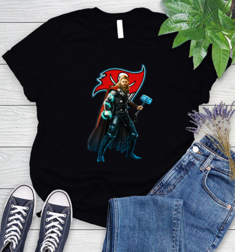 NFL Thor Avengers Endgame Football Tampa Bay Buccaneers Women's T-Shirt 2