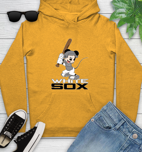 MLB Baseball Chicago White Sox Cheerful Mickey Mouse Shirt Youth Hoodie 3