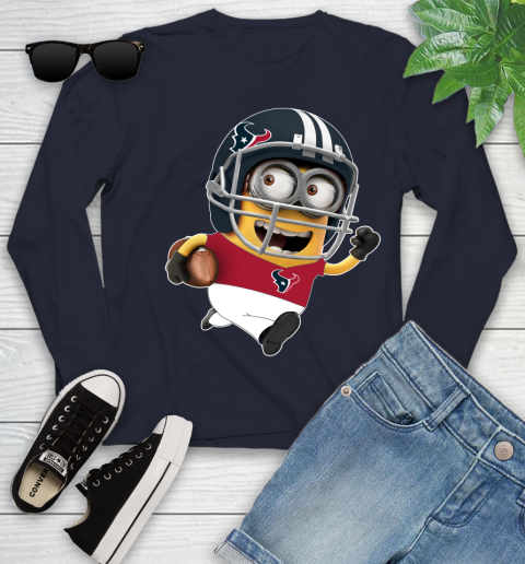 NFL Houston Texans Minions Disney Football Sports Youth Long Sleeve 3