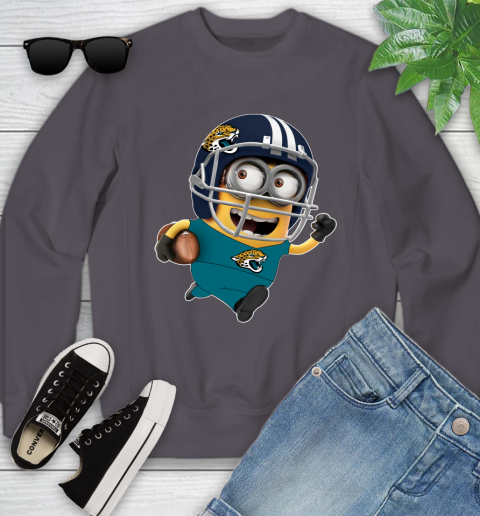 NFL Jacksonville Jaguars Minions Disney Football Sports Youth Sweatshirt 6