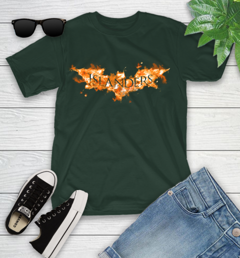 NHL New York Islanders Batman Logo DC Hockey Sports Shirts Youth T-Shirt 5