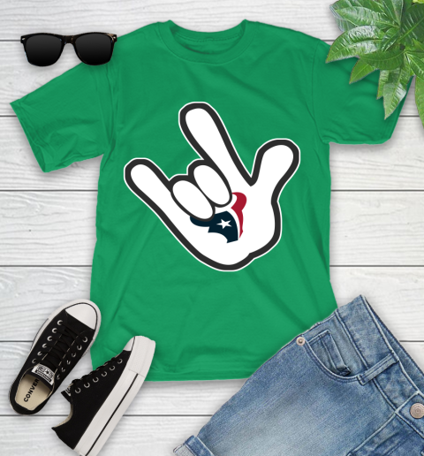 Houston Texans NFL Football Mickey Rock Hand Disney Youth T-Shirt 6