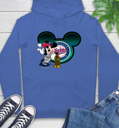 MLB Minnesota Twins The Commissioner's Trophy Mickey Mouse Disney Hoodie 9
