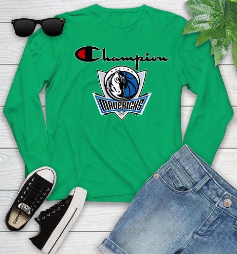 NBA Basketball Dallas Mavericks Champion Shirt Youth Long Sleeve 4