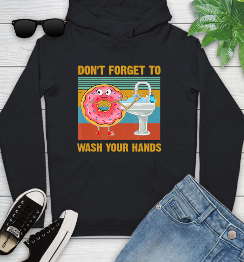Nurse Shirt Don't Forget To Wash Your Hands Funny Donut Hand Washing T Shirt Youth Hoodie