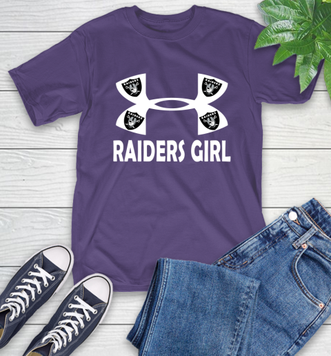 NFL Oakland Raiders Girl Under Armour Football Sports T-Shirt 5
