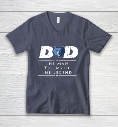 Memphis Grizzlies NBA Basketball Dad The Man The Myth The Legend V-Neck T-Shirt 7