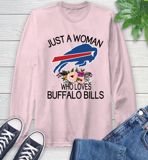 NFL Just A Woman Who Loves Buffalo Bills Football Sports Long Sleeve T-Shirt 8
