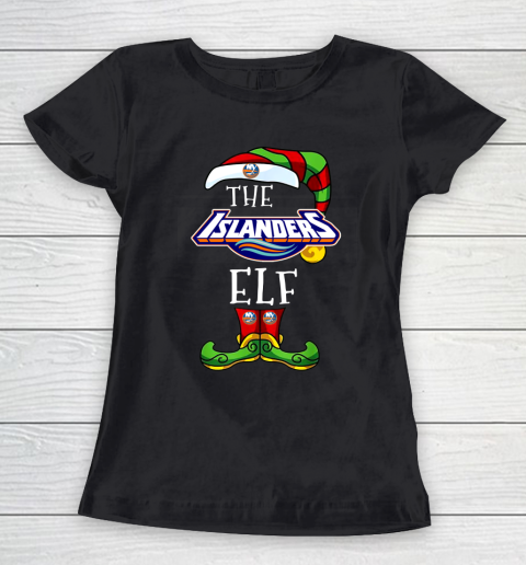 New York Islanders Christmas ELF Funny NHL Women's T-Shirt