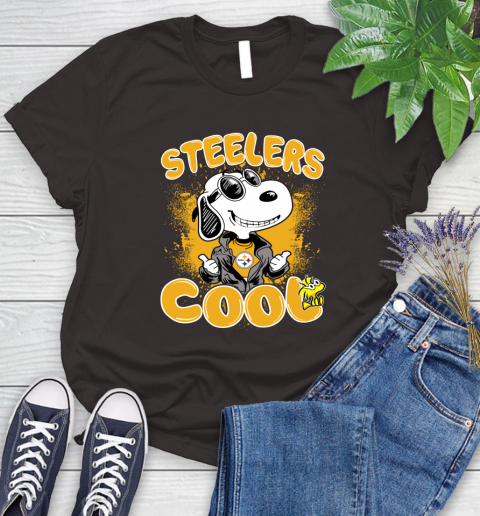 NFL Football Pittsburgh Steelers Cool Snoopy Shirt Women's T-Shirt 9