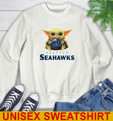 NFL Football Seattle Seahawks Baby Yoda Star Wars Shirt Sweatshirt