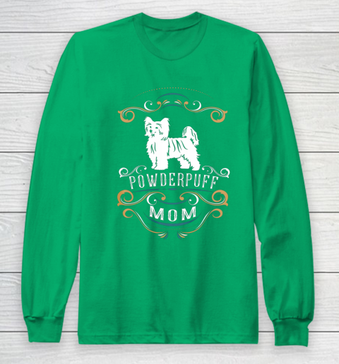 Dog Mom Shirt Powderpuff Mom Chinese Crested Dog Long Sleeve T-Shirt 4