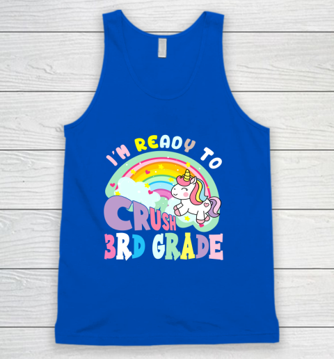 Back to school shirt ready to crush 3rd grade unicorn Tank Top 4