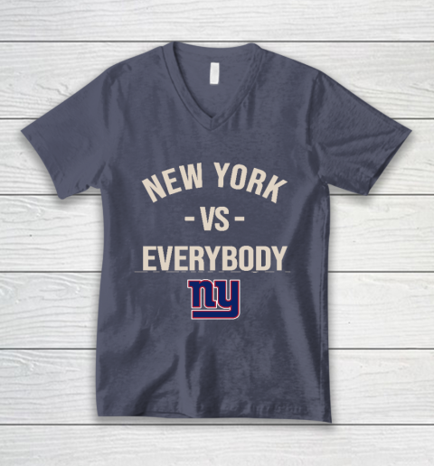 New York Giants Vs Everybody V-Neck T-Shirt 7