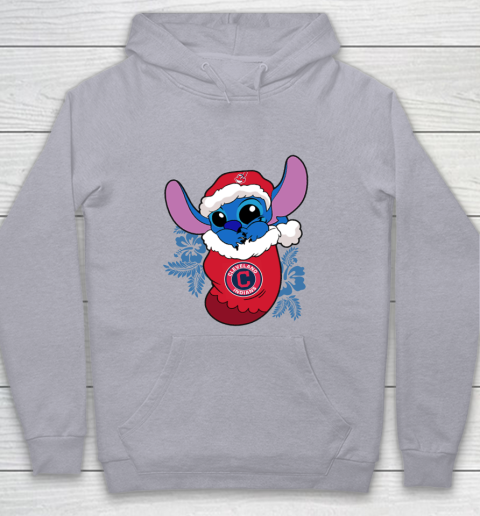 Cleveland Indians Christmas Stitch In The Sock Funny Disney MLB Youth Hoodie 5