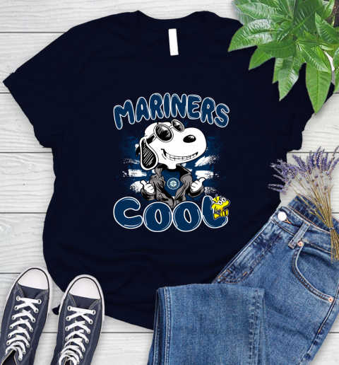 MLB Baseball Seattle Mariners Cool Snoopy Shirt Women's T-Shirt 2