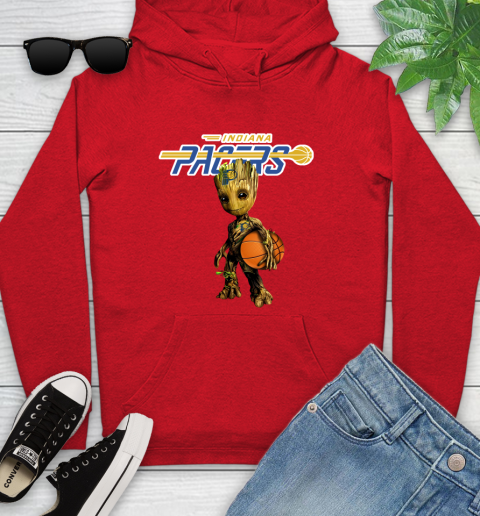Indiana Pacers NBA Basketball Groot Marvel Guardians Of The Galaxy Youth Hoodie 11