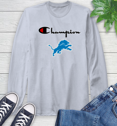 NFL Football Detroit Lions Champion Shirt Long Sleeve T-Shirt 4