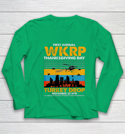 Wkrp Turkey Drop Shirt Turkey Drop T Shirt Turkey Drop Retro Youth Long Sleeve 4