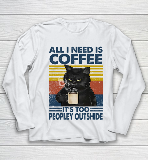 Cat that's what I do I drink beer I hate people and I know things vintage Youth Long Sleeve