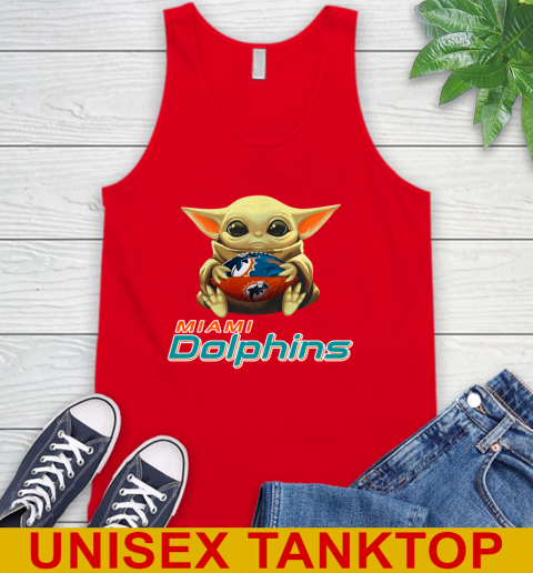NFL Football Miami Dolphins Baby Yoda Star Wars Shirt Tank Top 6