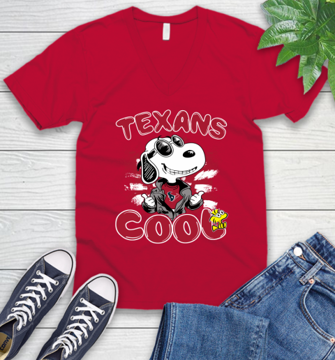 NFL Football Houston Texans Cool Snoopy Shirt V-Neck T-Shirt 6