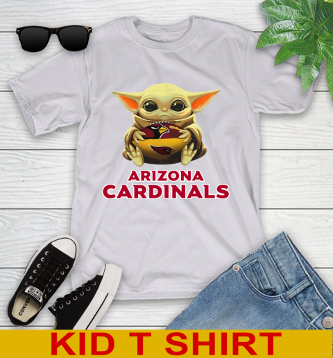 NFL Football Arizona Cardinals Baby Yoda Star Wars Shirt Youth T-Shirt 5