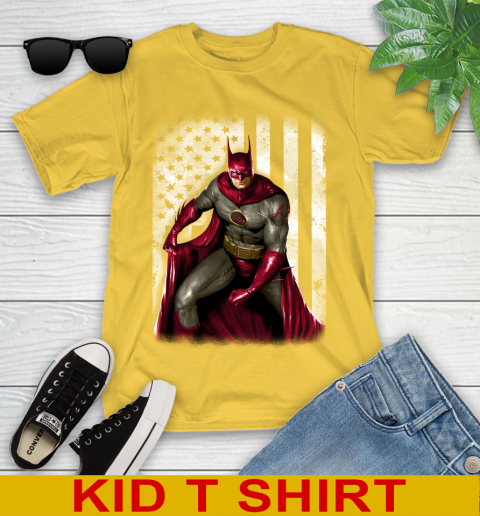 Atlanta Braves MLB Baseball Batman DC American Flag Shirt Youth T-Shirt 9