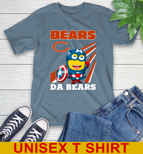 NFL Football Chicago Bears Captain America Marvel Avengers Minion Shirt T-Shirt 8