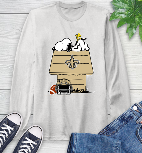 New Orleans Saints NFL Football Snoopy Woodstock The Peanuts Movie Long Sleeve T-Shirt